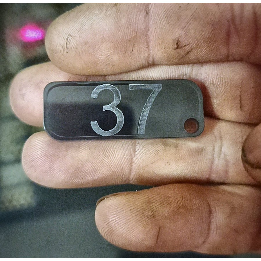 Numbered acrylic tags with engraving 2