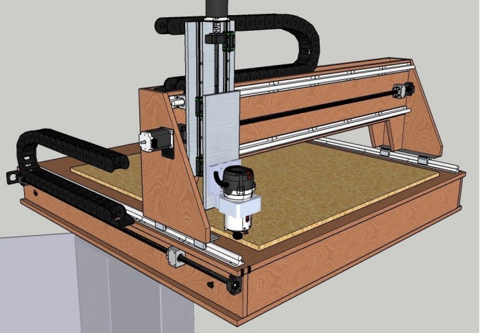 CNC machine frame, 3D model