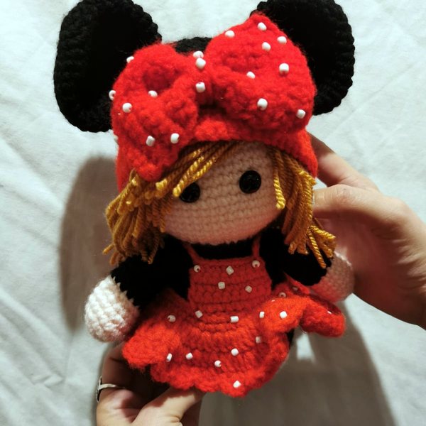 Crocheted doll — front view